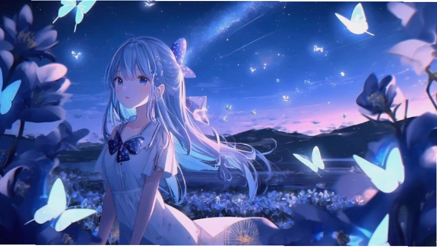 Hình nền máy tính anime 3D dễ thương