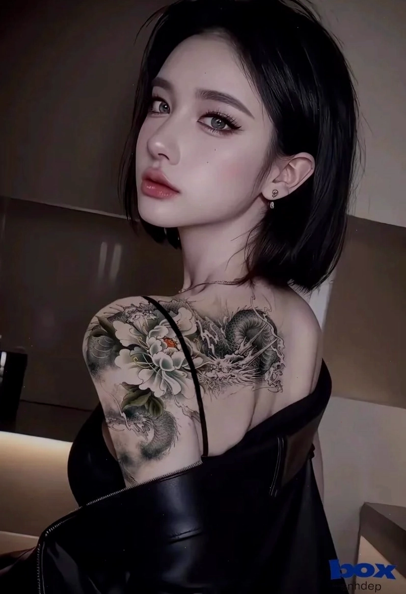 Hình xăm vai nữ phong cách ngầu