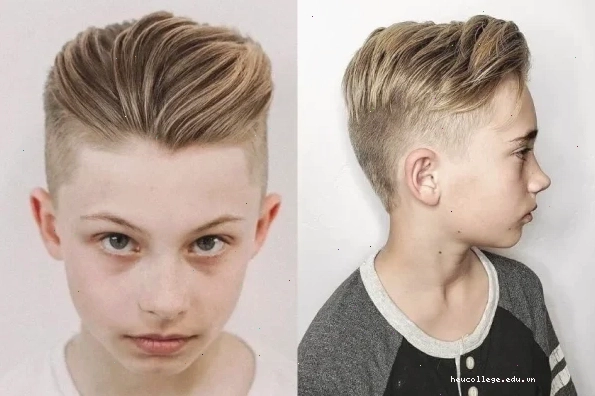 Kiểu tóc Pompadour phồng đẹp cho bé trai 11 tuổi