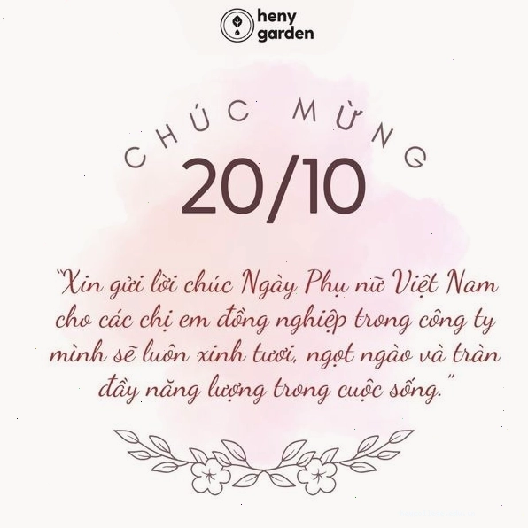 Lời chúc 20/10 lãng mạn dành cho người yêu