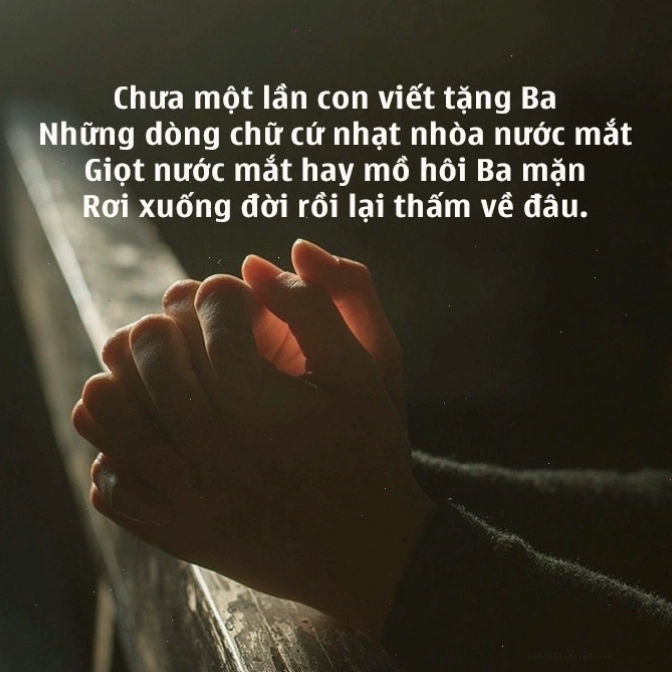 Lời nhắn gửi người cha đã khuất đầy xúc động