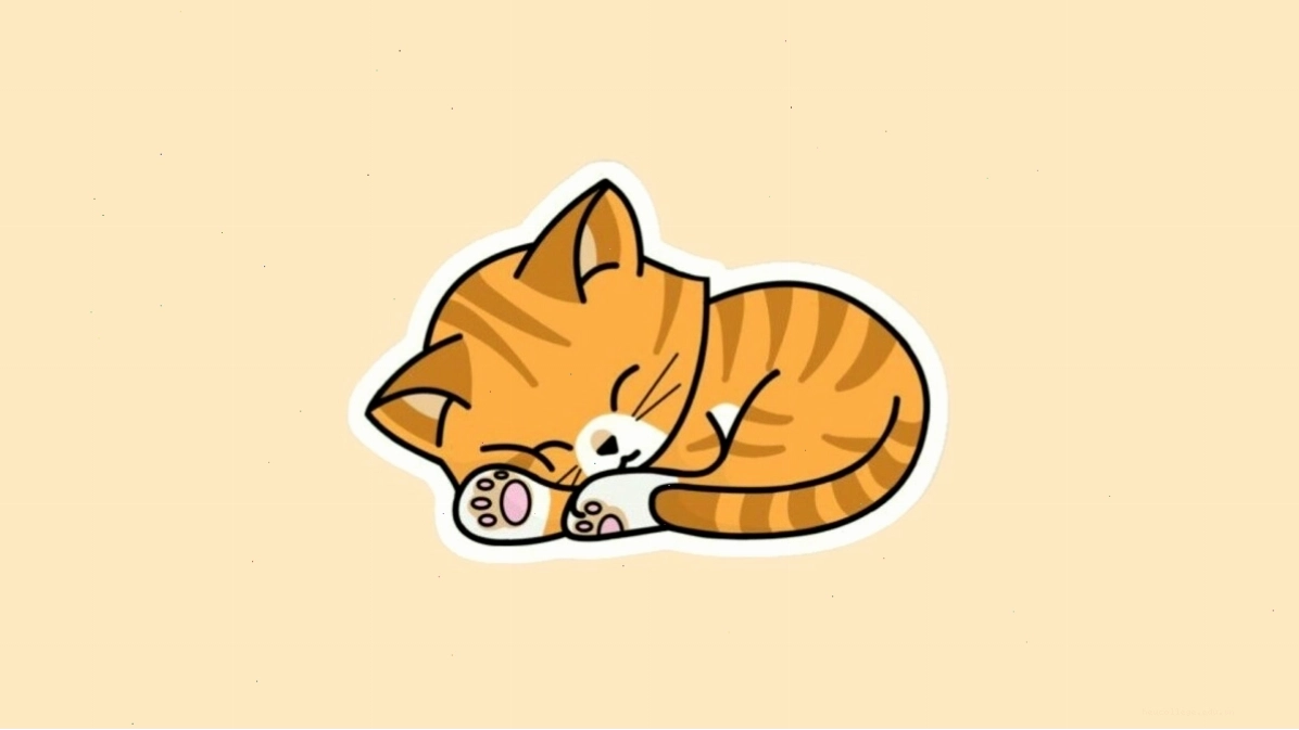 Mèo cute anime màu pastel nhẹ nhàng