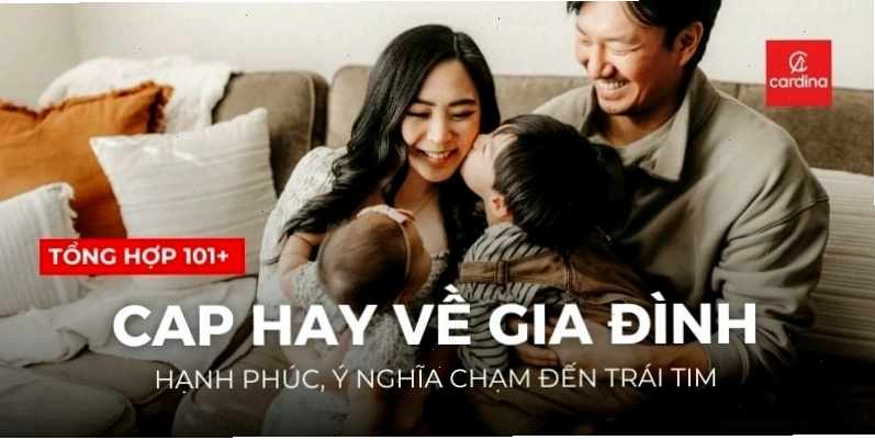Một gia đình hạnh phúc cùng nhau chia sẻ khoảnh khắc vui vẻ