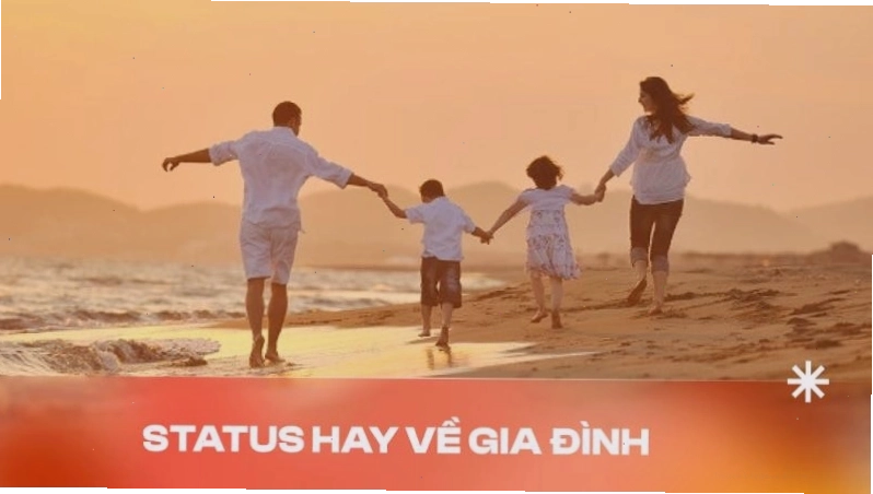 Một người đang viết caption về gia đình trên điện thoại