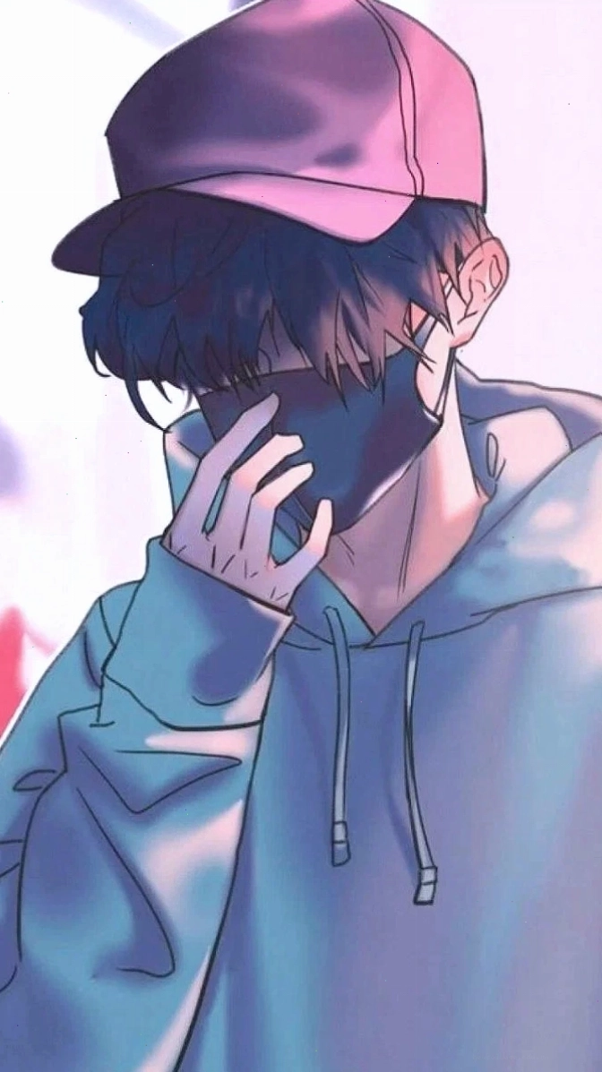 Nam thần anime với trang phục thần bí và cool ngầu