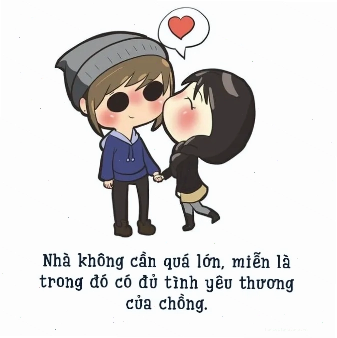 Người vợ nói những lời ngọt ngào với chồng