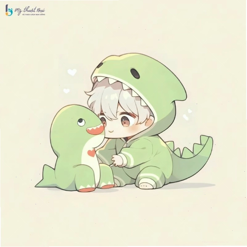 Nhân vật anime chibi nam với phong cách năng động và cá tính