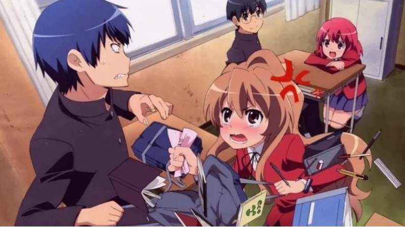 Ryuuji và Taiga trong anime Toradora