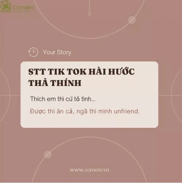 STT TikTok thả thính hài hước khiến crush rung động