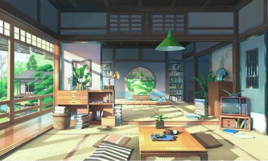 Stylish anime living room live wallpaper for your living room