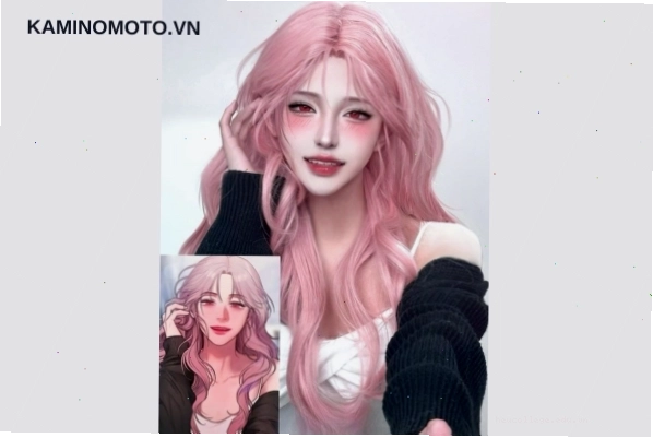 Vẽ tóc anime nữ xoăn dài tự nhiên