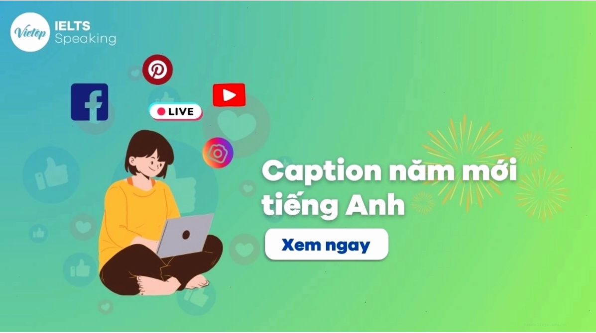 Ví dụ caption năm mới bằng tiếng Anh