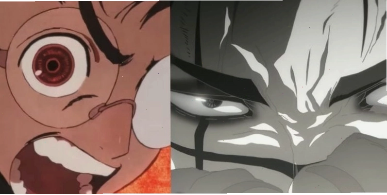 Ví dụ về phong cách vẽ phóng khoáng, có phần hỗn loạn của anime Dandadan và Jujutsu Kaisen