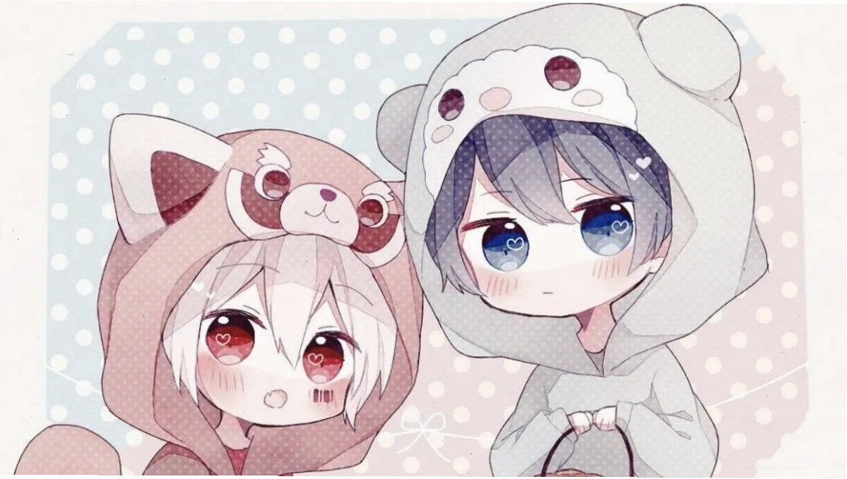 anime couple cute thể hiện sự gắn kết