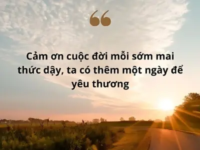 Những stt cảm ơn cuộc đời truyền cảm hứng mỗi ngày