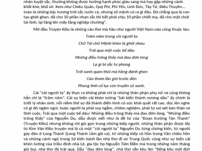 Những câu thơ triết lý sâu sắc trong Truyện Kiều
