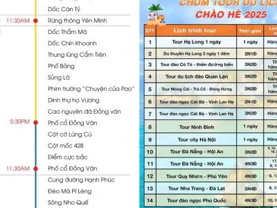 Lịch trình du lịch Hà Giang 3 ngày 2 đêm chi tiết năm 2026